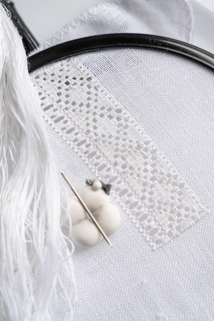 Nowoczesna wyszywka na tkaninie